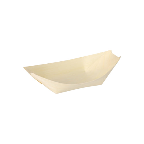 50 Fingerfood - Schalen, Holz "pure" 14 cm x 8,2 cm "Schiffchen"