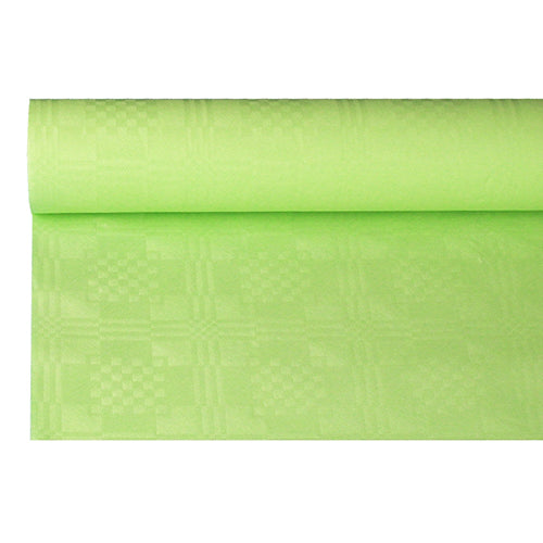Papiertischtuch mit Damastprägung 8 m x 1,2 m limonengrün