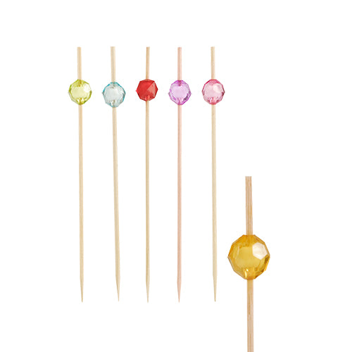 100 Fingerfood - Picker 12 cm farbig sortiert "Pearl"
