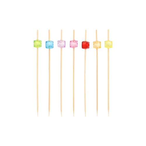 40 Fingerfood - Picker 12 cm farbig sortiert "Square"