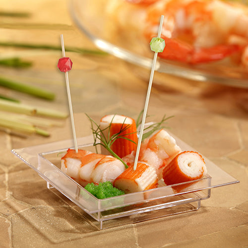 40 Fingerfood - Picker 12 cm farbig sortiert "Square"