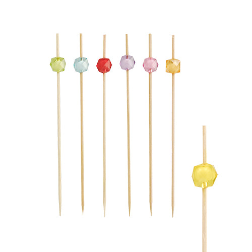 100 Fingerfood - Picker 12 cm farbig sortiert "Square"