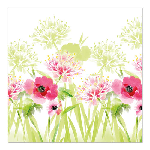 20 Servietten, 3-lagig 1/4-Falz 33 cm x 33 cm "Summer Breeze"