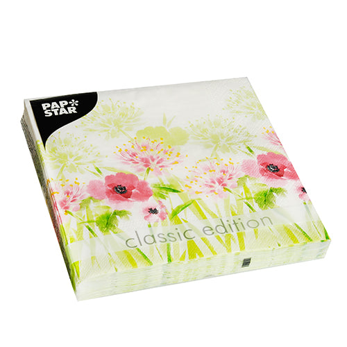 20 Servietten, 3-lagig 1/4-Falz 33 cm x 33 cm "Summer Breeze"