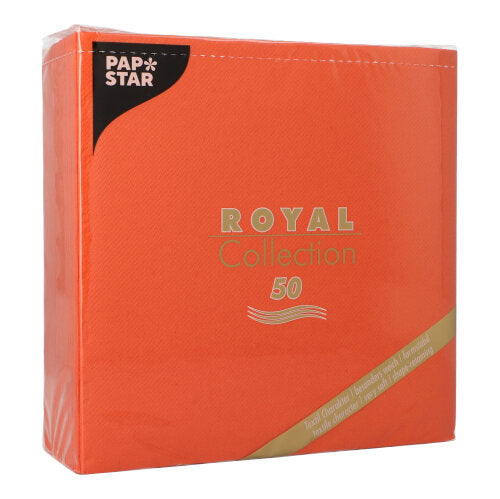 50 Servietten "ROYAL Collection" 1/4-Falz 40 cm x 40 cm nektarine