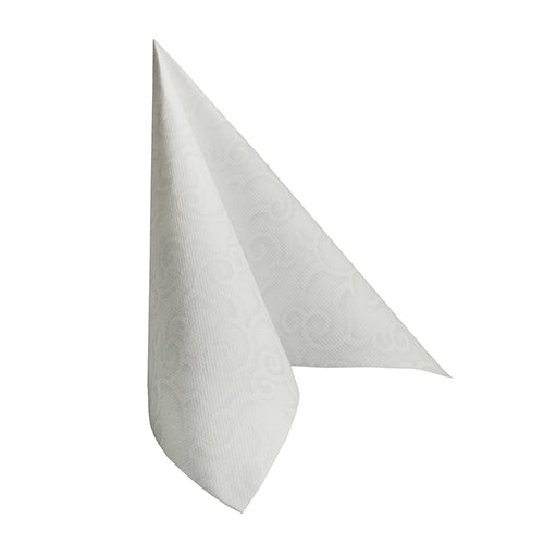 50 Servietten "ROYAL Collection" 1/4-Falz 40 cm x 40 cm weiss "Casali"