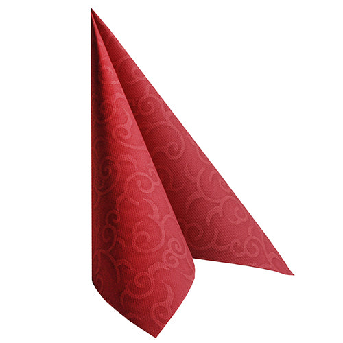50 Servietten "ROYAL Collection" 1/4-Falz 40 cm x 40 cm bordeaux "Casali"