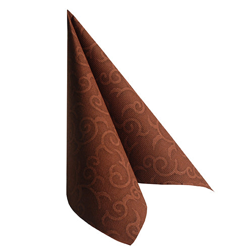 50 Servietten "ROYAL Collection" 1/4-Falz 40 cm x 40 cm braun "Casali"