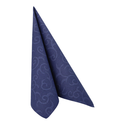 50 Servietten "ROYAL Collection" 1/4-Falz 40 cm x 40 cm dunkelblau "Casali"