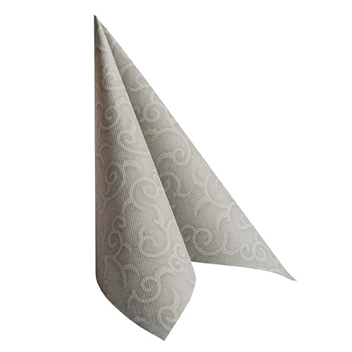 50 Servietten "ROYAL Collection" 1/4-Falz 40 cm x 40 cm grau "Casali"