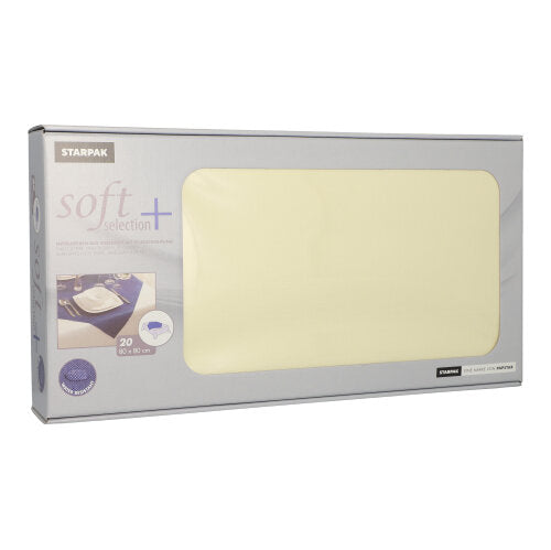 20 Mitteldecken, stoffähnlich, Vlies "soft selection plus" 80 cm x 80 cm champagner