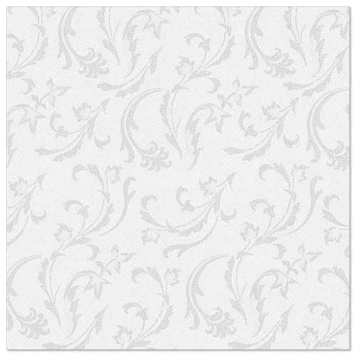 50 Servietten "ROYAL Collection" 1/4-Falz 40 cm x 40 cm weiss "Damascato"
