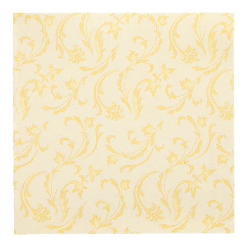 50 Servietten "ROYAL Collection" 1/4-Falz 40 cm x 40 cm gelb "Damascato"
