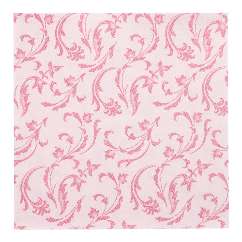50 Servietten "ROYAL Collection" 1/4-Falz 40 cm x 40 cm fuchsia "Damascato"
