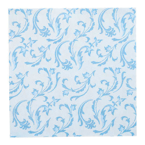 50 Servietten "ROYAL Collection" 1/4-Falz 40 cm x 40 cm türkis "Damascato"