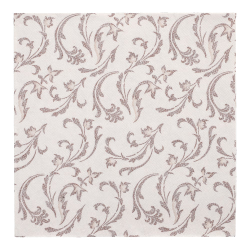50 Servietten "ROYAL Collection" 1/4-Falz 40 cm x 40 cm braun "Damascato"