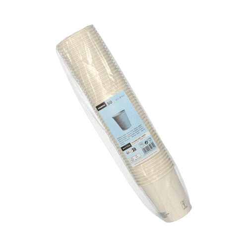 50 Trinkbecher, Pappe "To Go" 0,2 l Ø 8 cm · 9,2 cm weiss