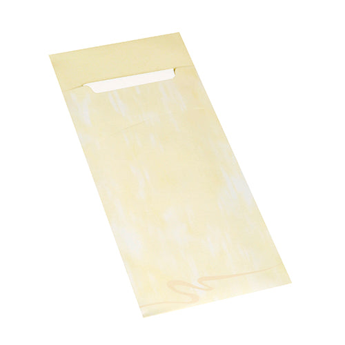 520 Bestecktaschen 20 cm x 8,5 cm creme inkl. weißer Serviette