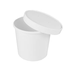 Lade das Bild in den Galerie-Viewer, 50 Suppenbecher, Pappe &quot;To Go&quot; rund 470 ml Ø 9,9 cm · 9,9 cm weiss
