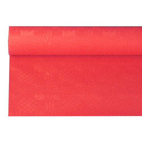 Papiertischtuch mit Damastprägung 6 m x 1,2 m rot