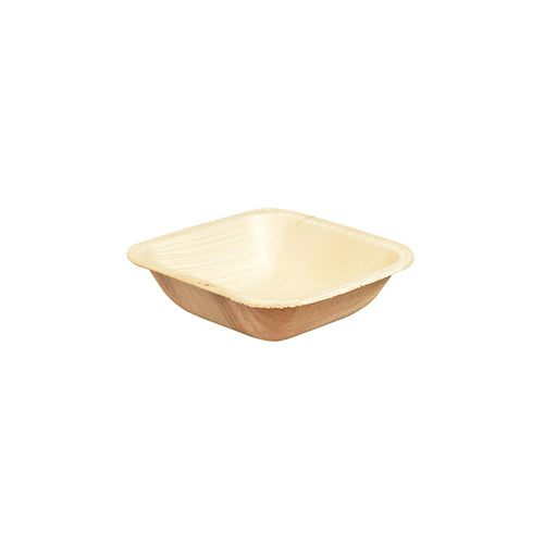 25 Schalen, Palmblatt "pure" eckig 100 ml 10 cm x 10 cm x 3 cm