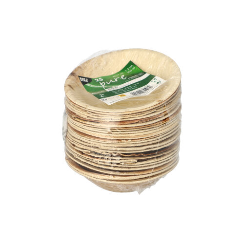 25 Schalen, Palmblatt "pure" rund 200 ml Ø 13 cm · 3 cm
