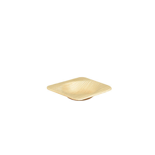 25 Schalen, Palmblatt "pure" eckig 6 cm x 6 cm x 1,3 cm