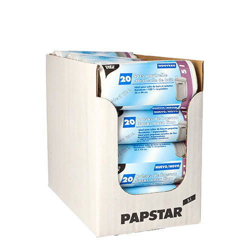 20 Müllbeutel, LDPE 5 l 44 cm x 36 cm weiss
