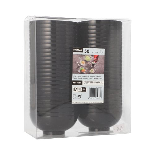 50 Fingerfood - Schalen, PS rund 65 ml Ø 7,2 cm · 3 cm schwarz