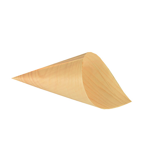 50 Fingerfood - Spitztüten, Holz "pure" Ø 8 cm · 15,5 cm