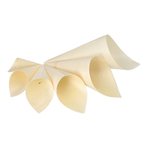 50 Fingerfood - Spitztüten, Holz "pure" Ø 12,5 cm · 24 cm