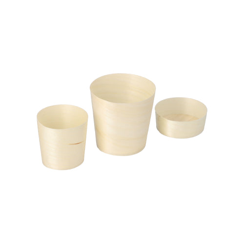 50 Fingerfood - Schalen, Holz "pure" rund Ø 4,5 cm · 4,5 cm