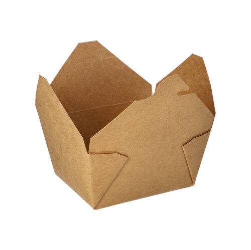 50 Lunchboxen, Pappe "pure" 750 ml 6,4 cm x 9 cm x 11,3 cm braun