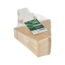 Lade das Bild in den Galerie-Viewer, 50 Sandwichboxen, Pappe mit Sichtfenster aus PLA 12,3 cm x 12,3 cm x 5,2 cm braun
