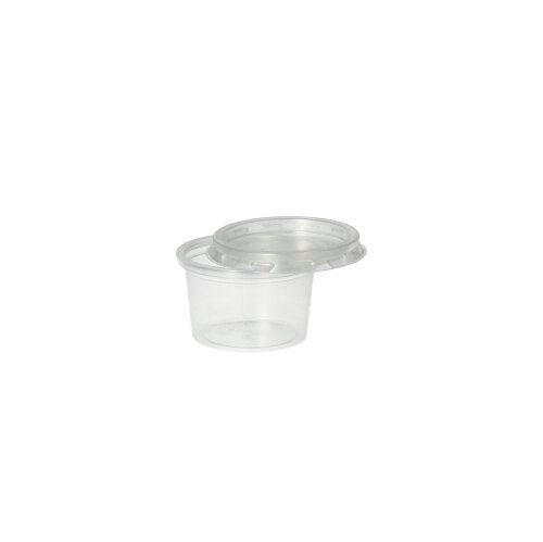 50 Deckel für Portionsbecher, PP rund Ø 4,6 cm transparent