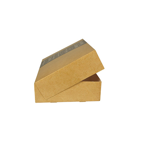 10 Transport- und Catering-Kartons "pure" eckig 8 cm x 24,5 cm x 35,5 cm "Good Food" klein