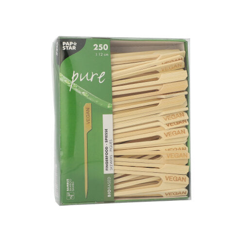250 Fingerfood - Spieße "pure" 12 cm "VEGAN"
