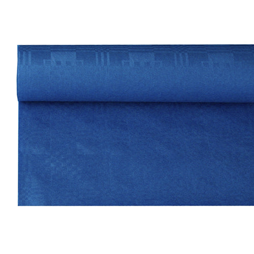 Papiertischtuch mit Damastprägung 6 m x 1,2 m dunkelblau
