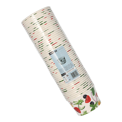 50 Salatschalen, Pappe "To Go" 600 ml Ø 12,5 cm · 7,5 cm "Salad"