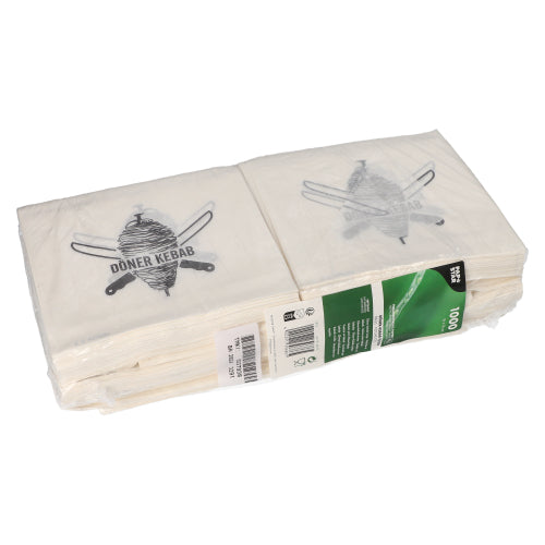 1000 Döner-Kebab-Tüten, Pergament-Ersatz 16 cm x 16 cm weiss fettdicht