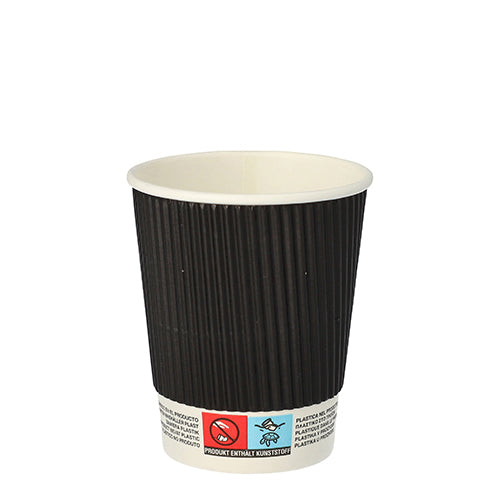 25 Trinkbecher, Pappe "To Go" 0,2 l Ø 8 cm · 9 cm Ripple Wall