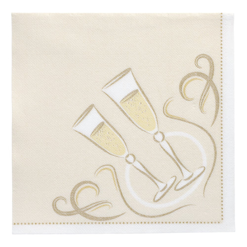50 Servietten "ROYAL Collection" 1/4-Falz 40 cm x 40 cm gold "Festive Moments"