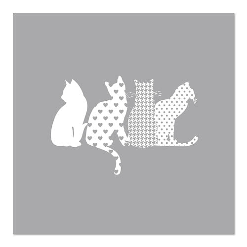 20 Servietten, 3-lagig 1/4-Falz 33 cm x 33 cm "Cats"