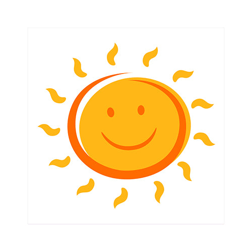 20 Servietten, 3-lagig 1/4-Falz 25 cm x 25 cm "Here comes the Sun"