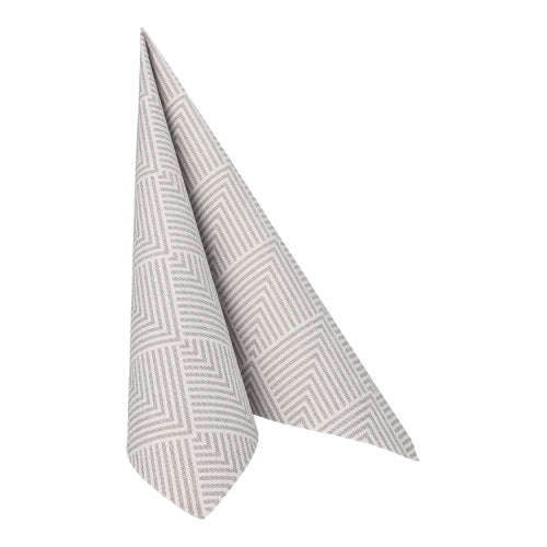 50 Servietten "ROYAL Collection" 1/4-Falz 40 cm x 40 cm grau "Elegance"