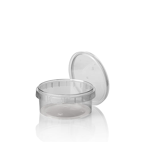 50 Feinkostbecher, PP 300 ml Ø 11,8 cm · 5,1 cm transparent mit Originalitätsverschluss