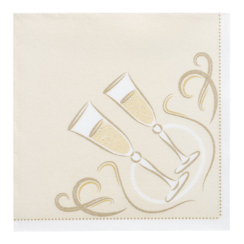20 Servietten "ROYAL Collection" 1/4-Falz 40 cm x 40 cm gold "Festive Moments"