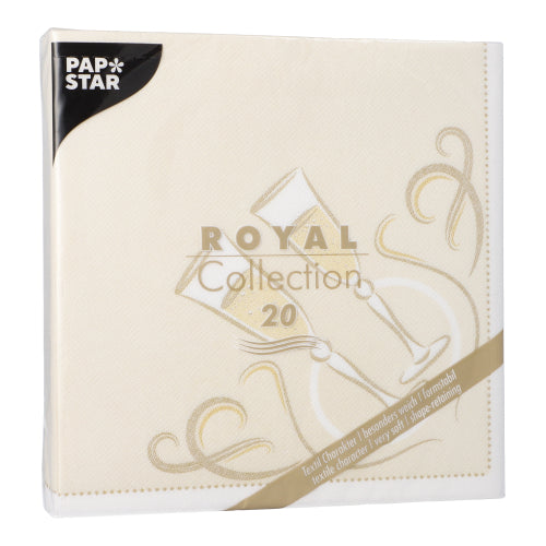 20 Servietten "ROYAL Collection" 1/4-Falz 40 cm x 40 cm gold "Festive Moments"