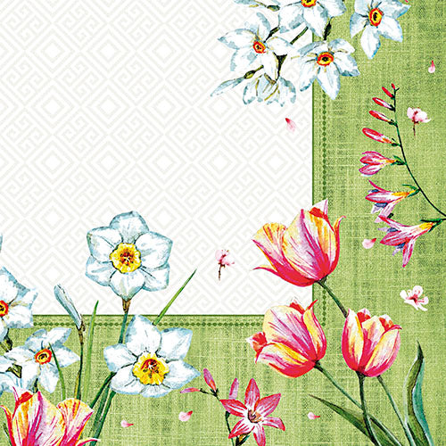 50 Servietten, 3-lagig 1/4-Falz 40 cm x 40 cm "Florentina"