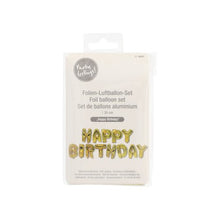 Lade das Bild in den Galerie-Viewer, Folienluftballon-Set gold &quot;Happy Birthday&quot;
